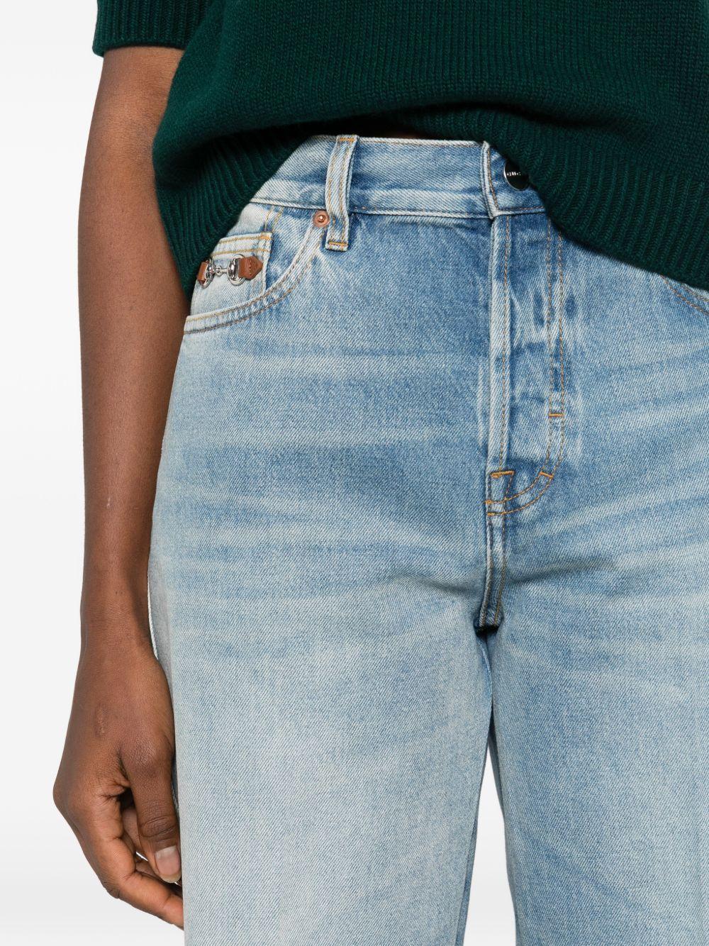 gucci jeans blue cotton - women