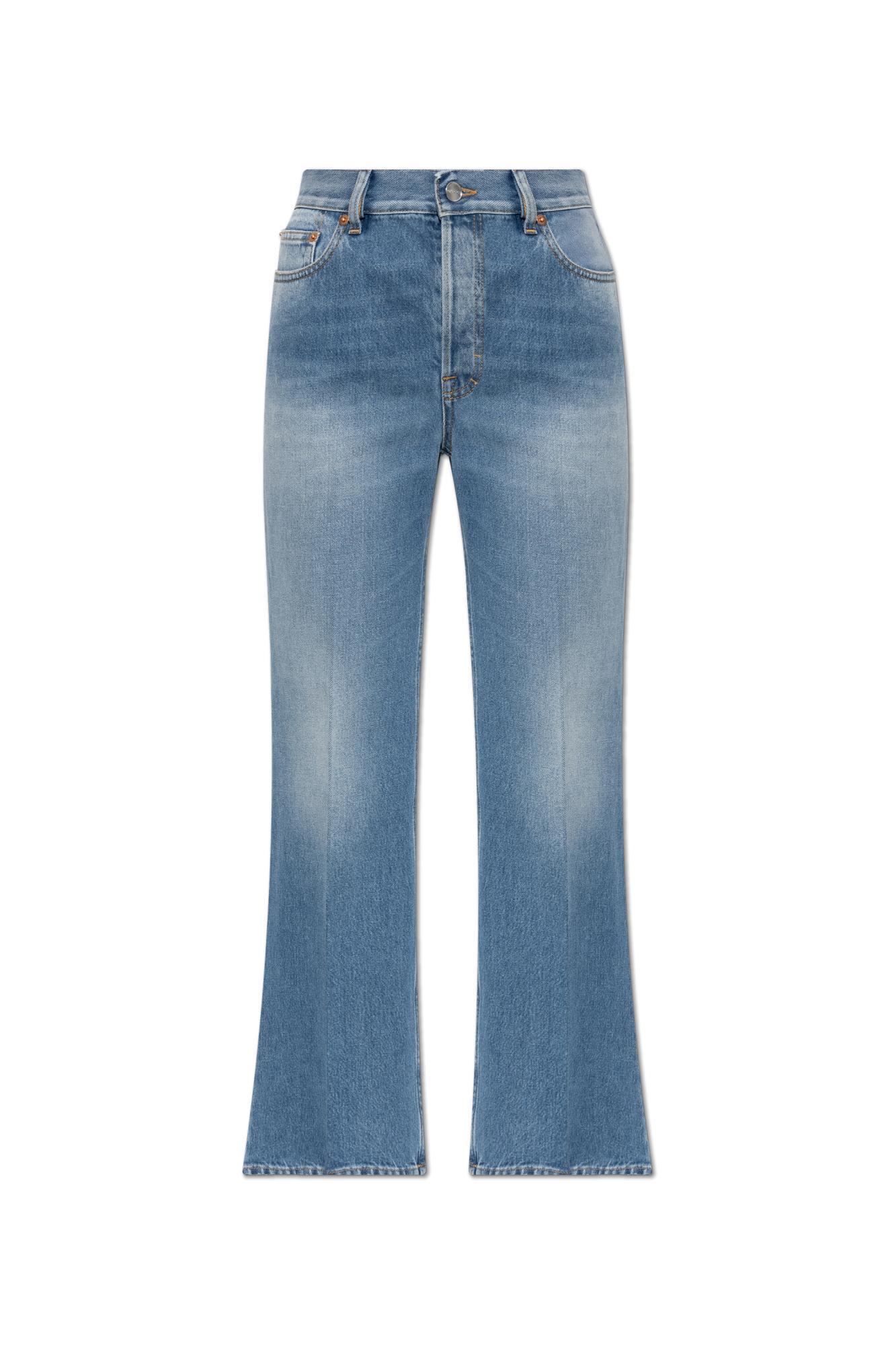 gucci jeans with slightly flared legs