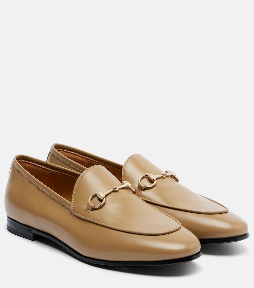 gucci jordaan horsebit leather loafers