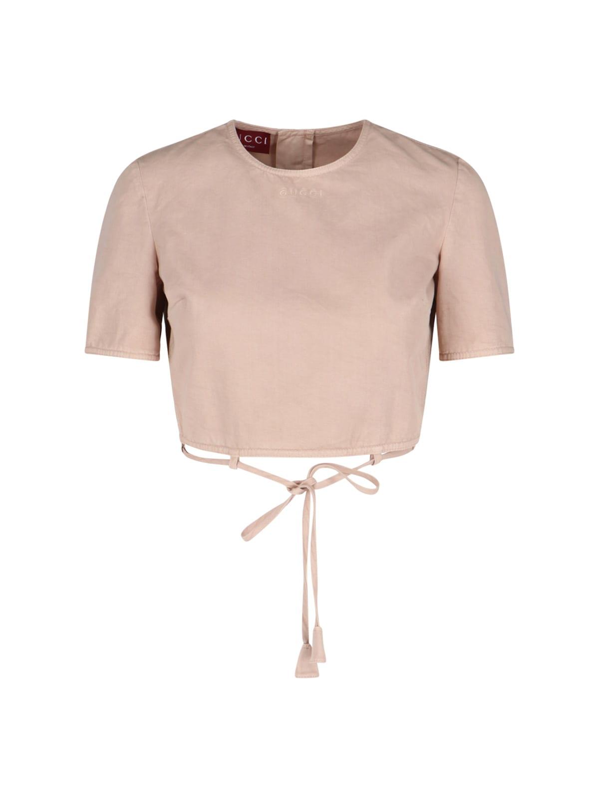 gucci lace-up top