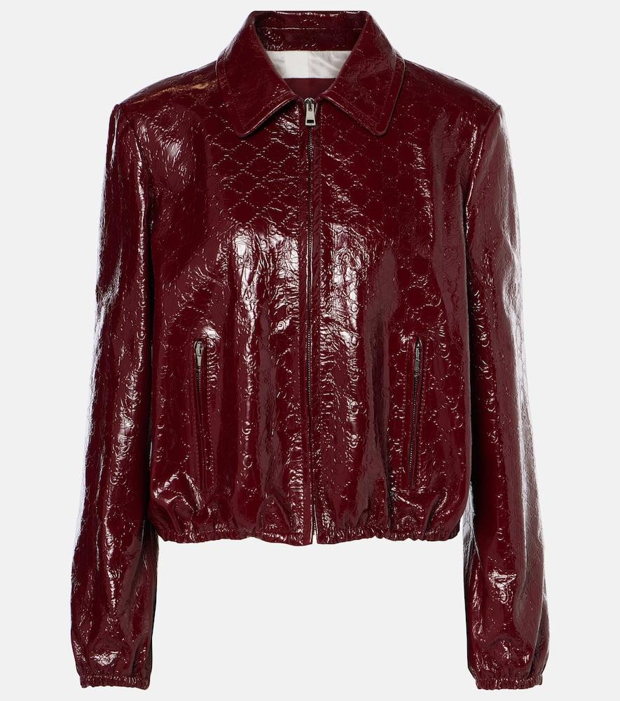 gucci leather bomber jacket