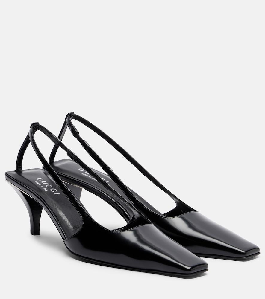 gucci leather slingback pumps