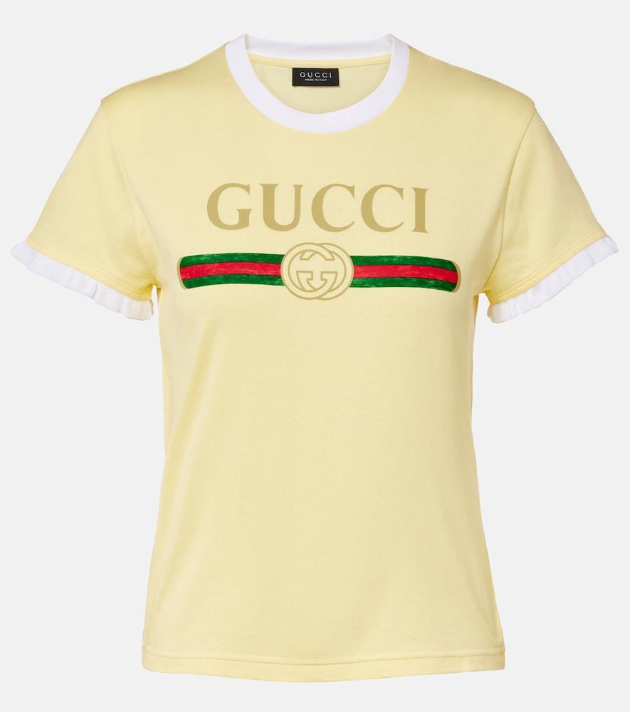 gucci logo cotton jersey t