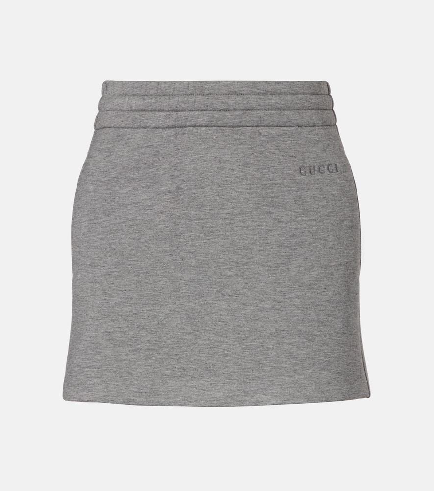 gucci logo jersey miniskirt