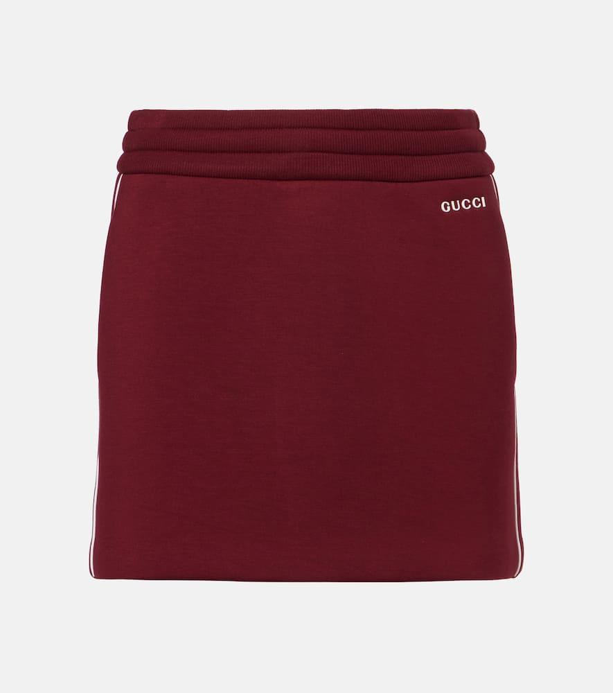 gucci logo miniskirt