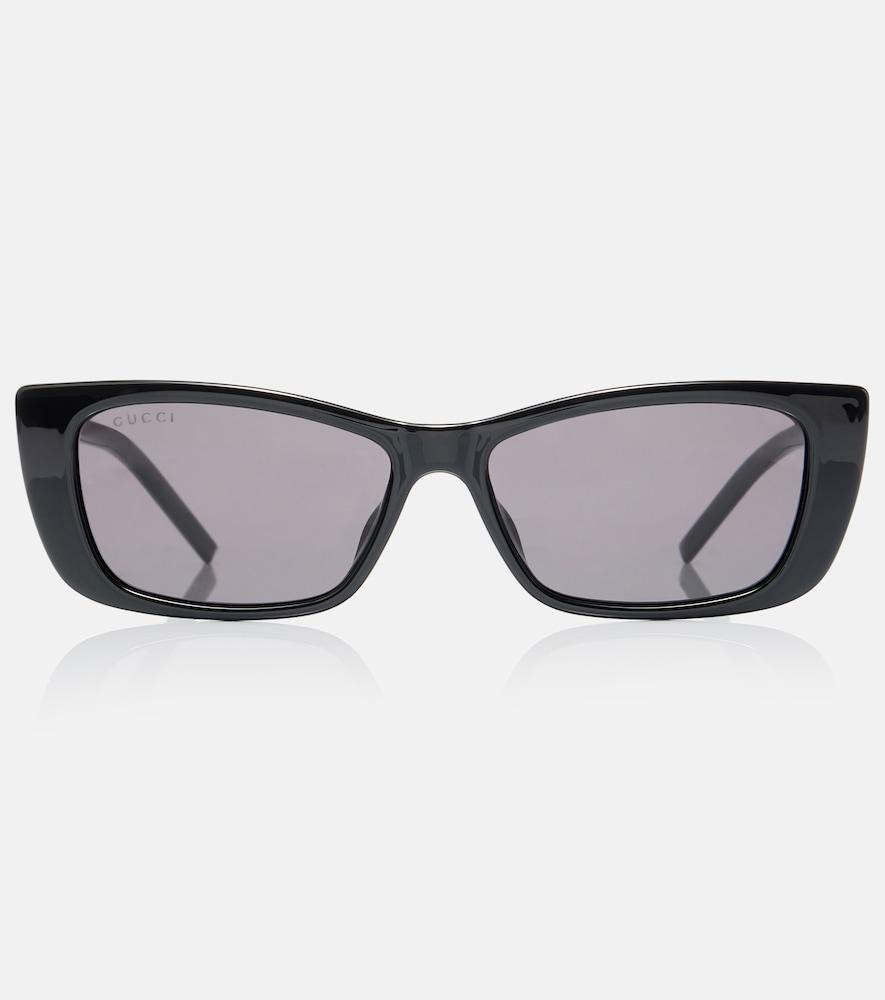 gucci logo rectangular sunglasses