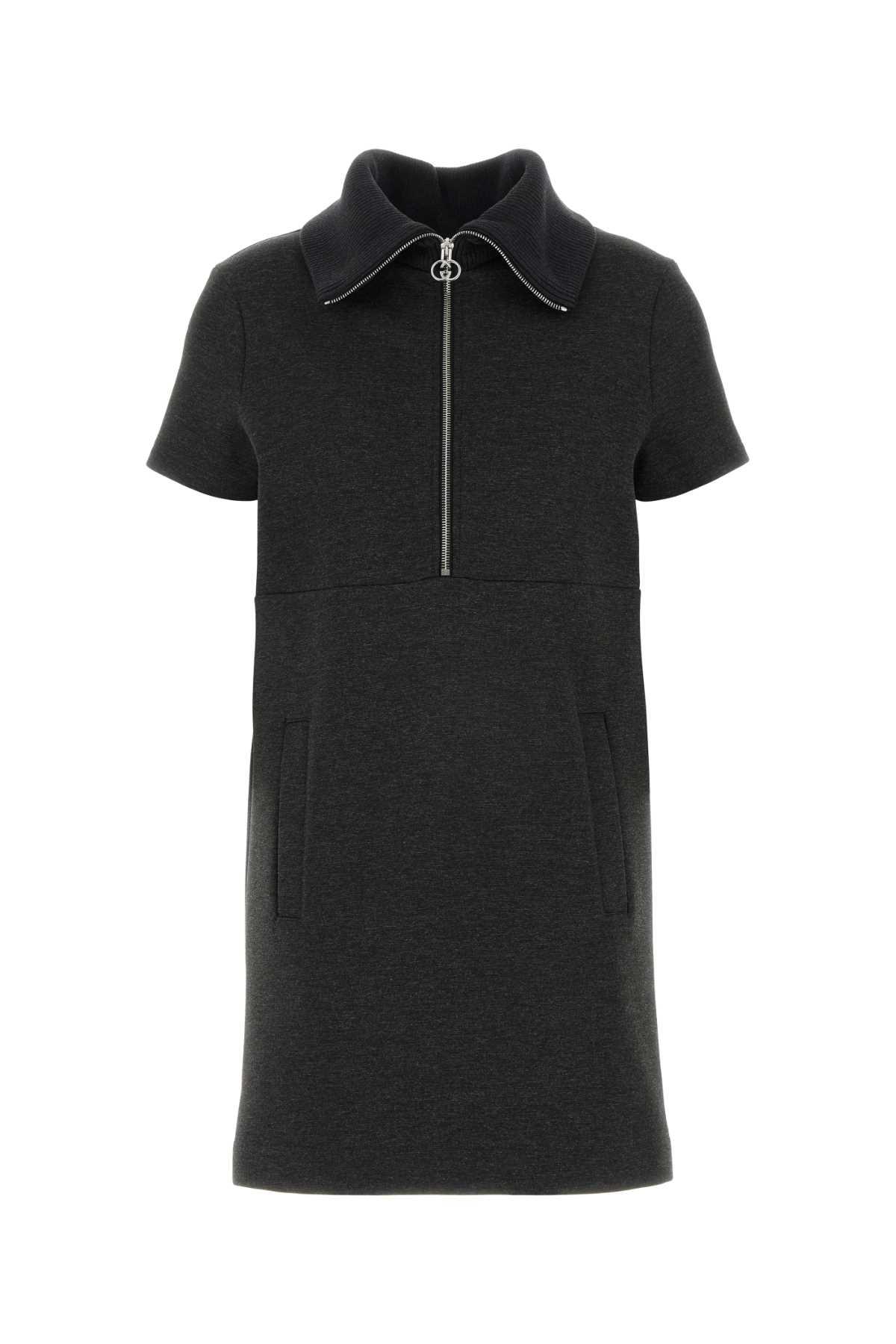 gucci melange dark grey stretch jersey dress