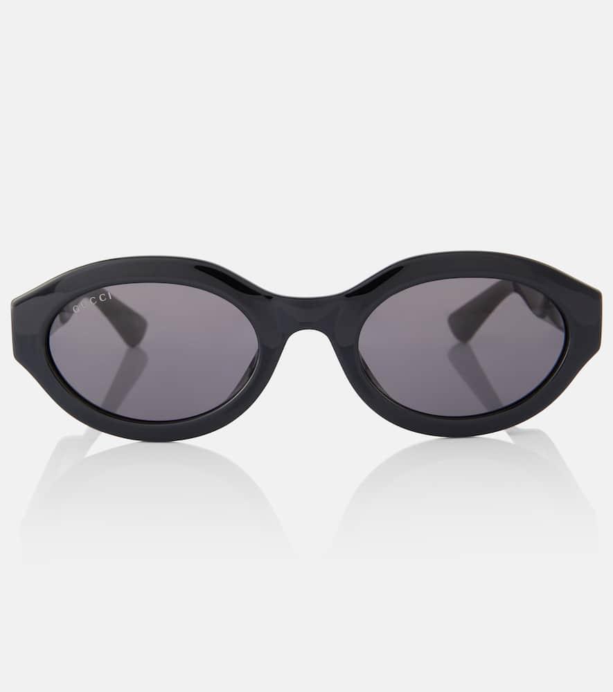 gucci minimal gg oval sunglasses
