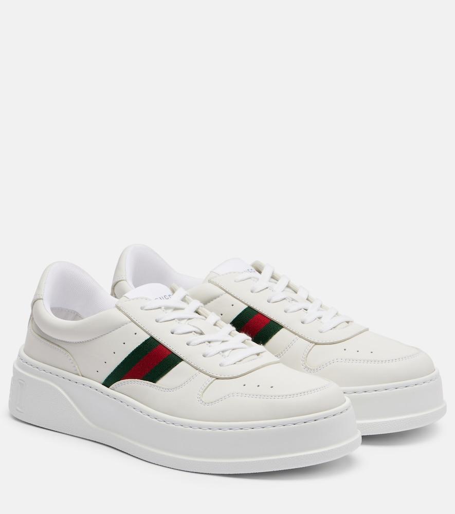 gucci new chunky b leather sneakers