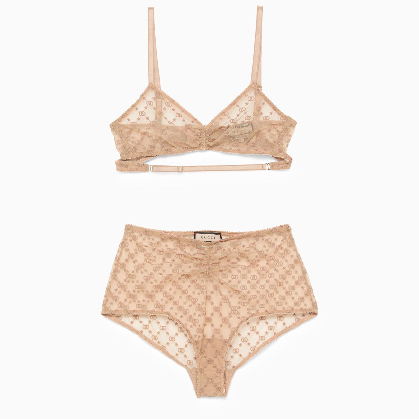 gucci nude lingerie set