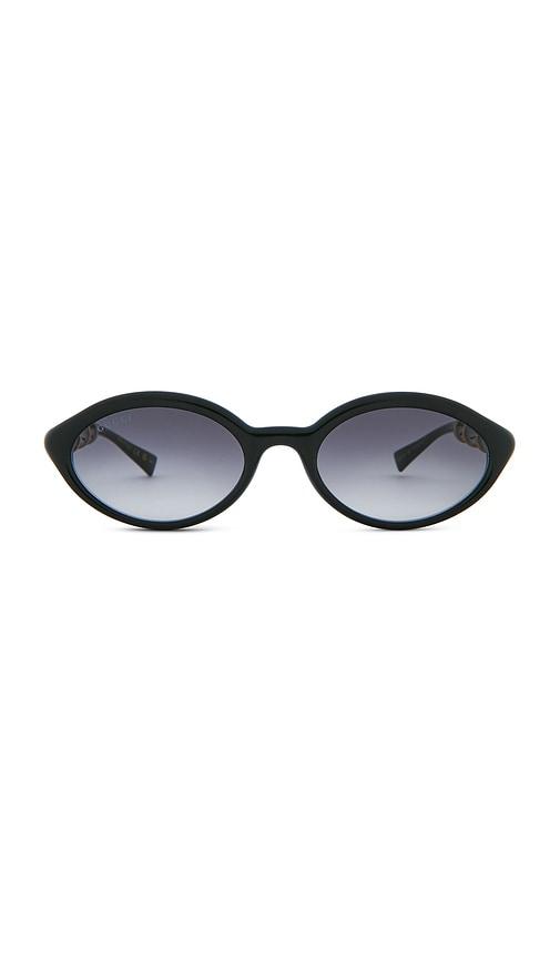 gucci oval sunglasses in black,grey.