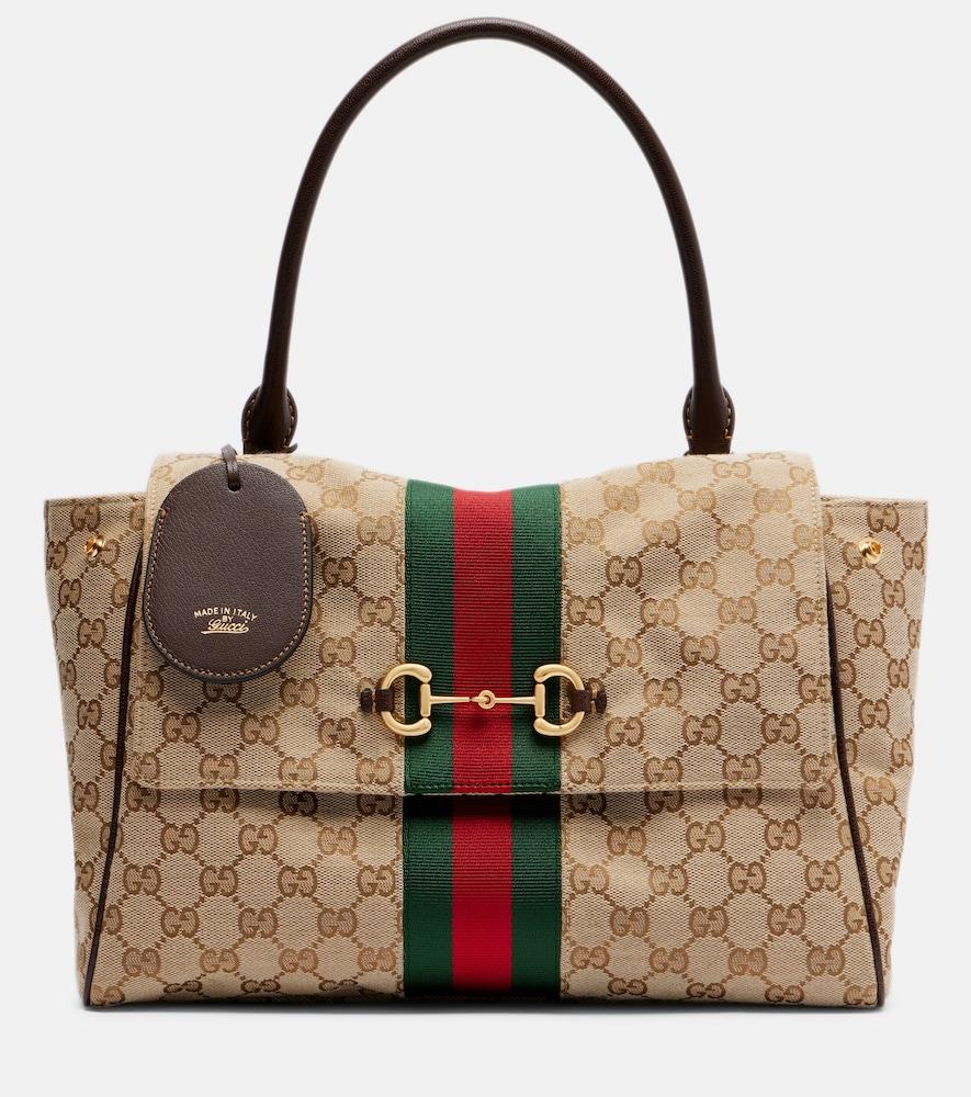 gucci paparazzo gg canvas medium tote bag