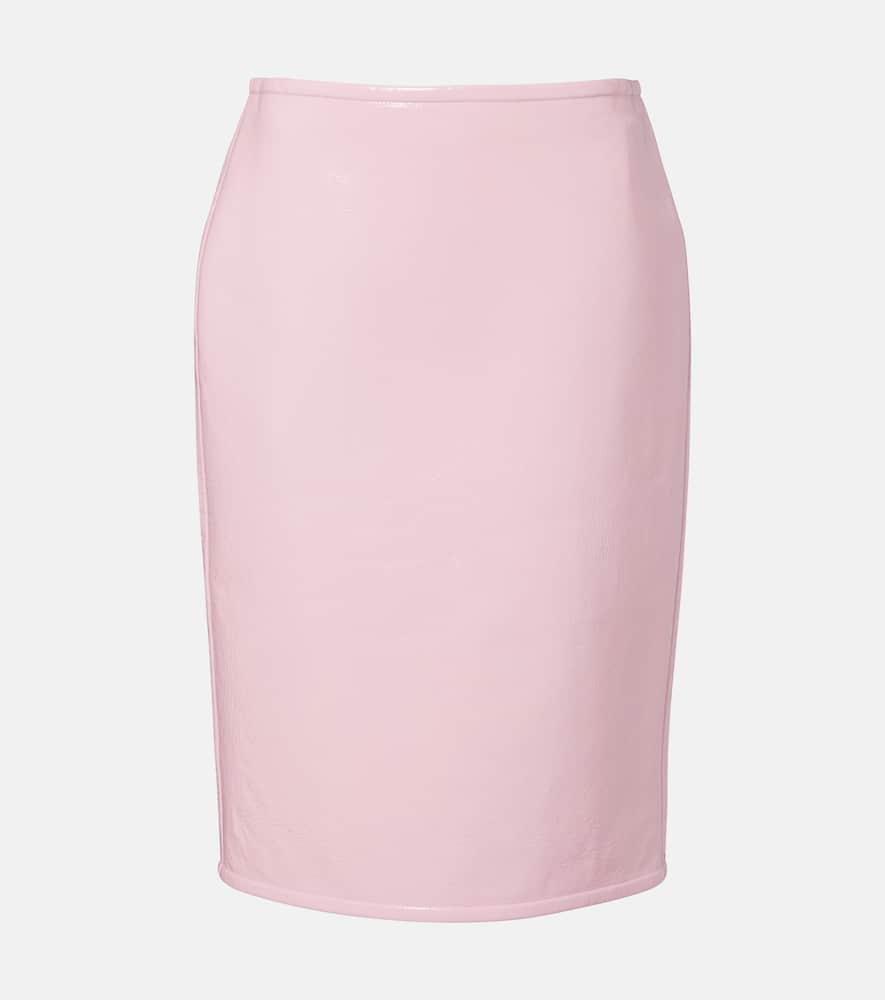 gucci patent leather pencil skirt