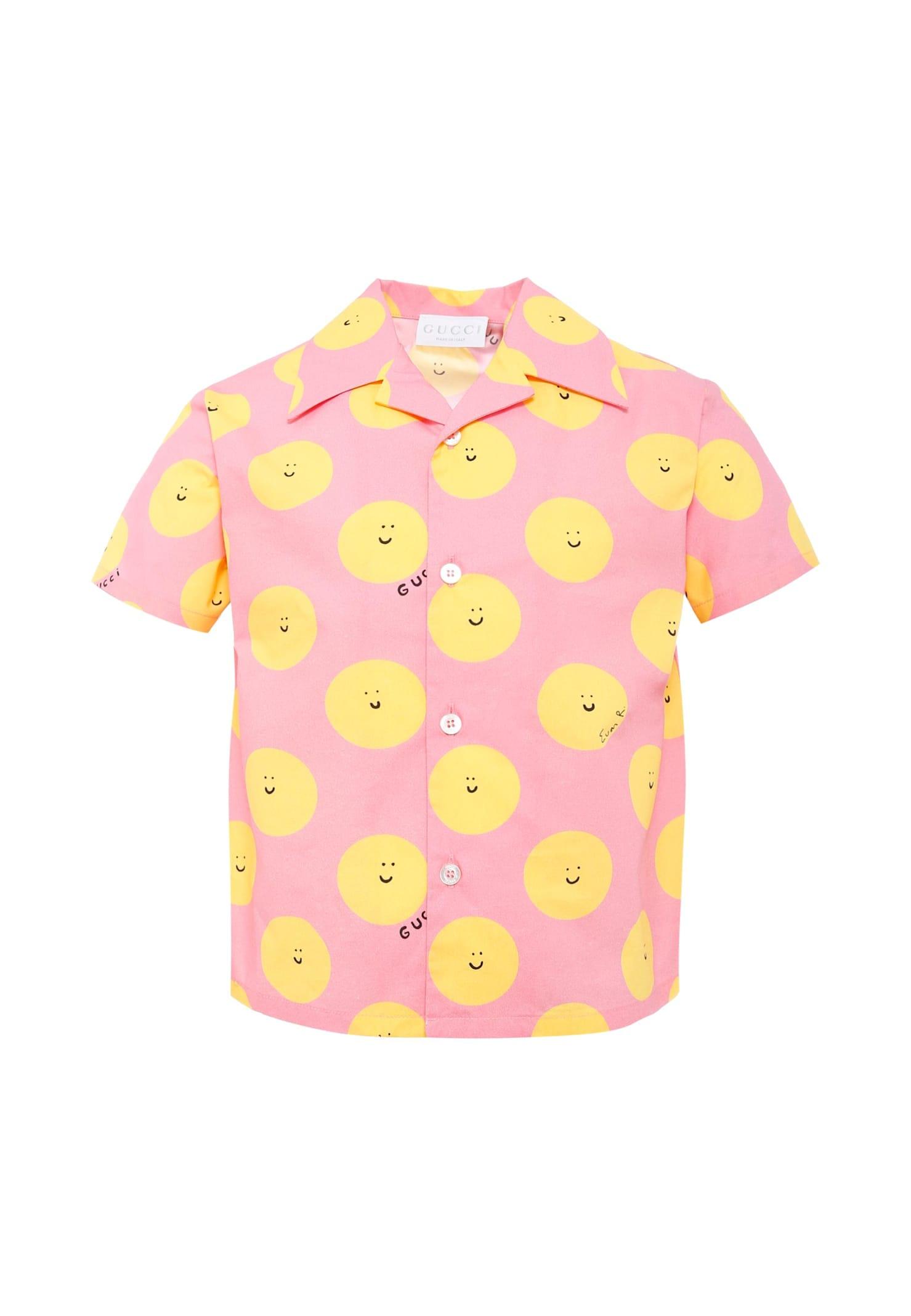 gucci pink shirt for girl with sun