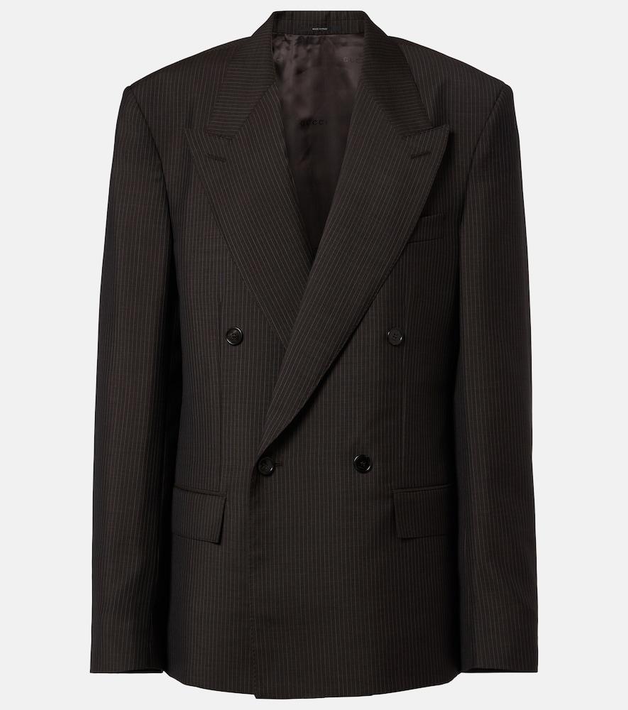 gucci pinstripe wool and mohair blazer