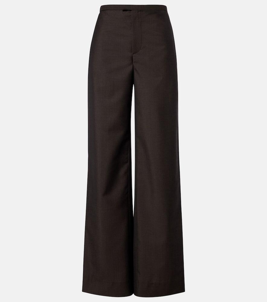 gucci pinstripe wool and mohair wide