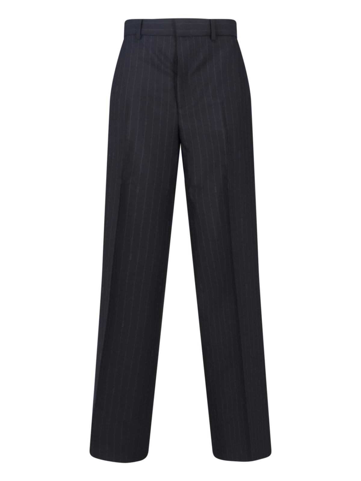 gucci pinstripe wool pants