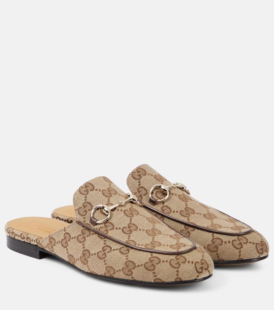 gucci princetown gg canvas mules