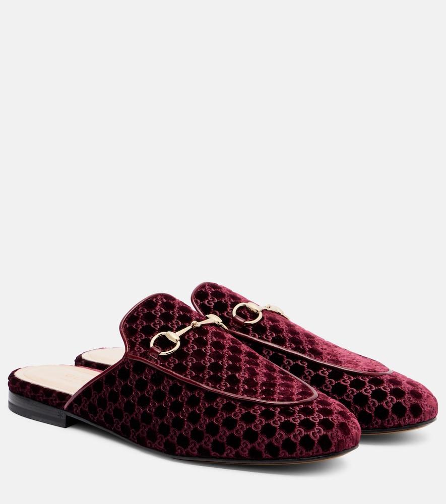 gucci princetown horsebit velvet mules