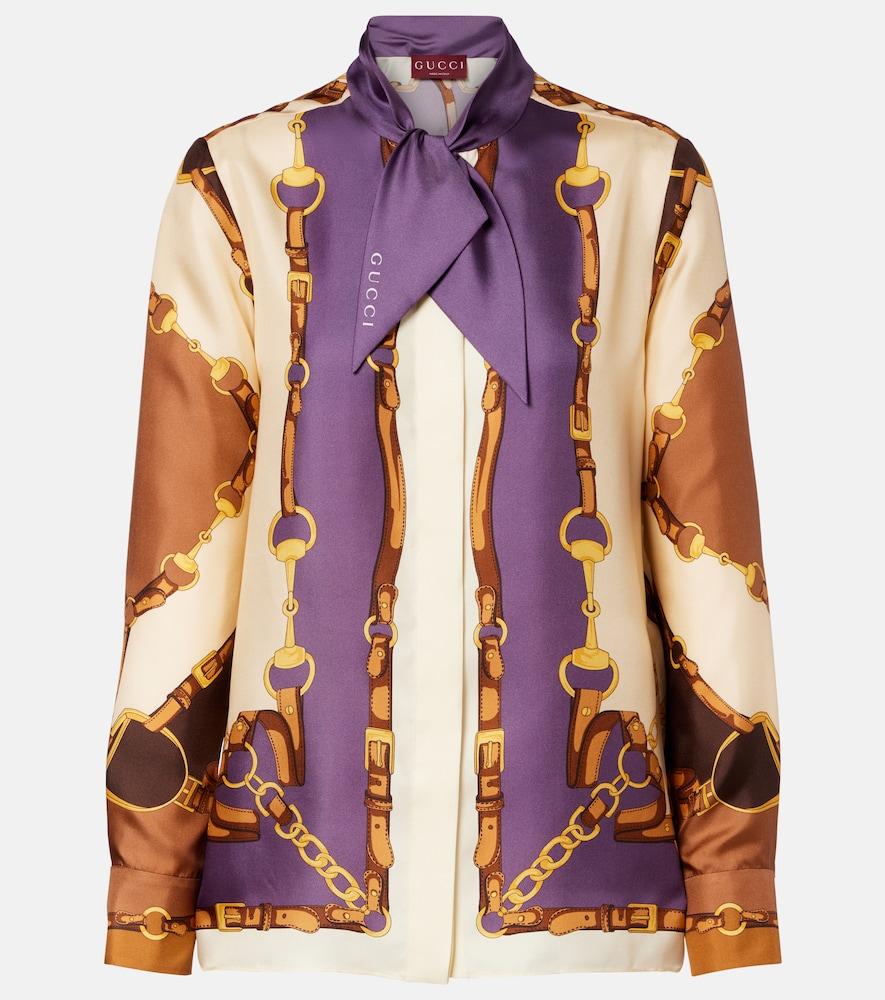 gucci printed tie