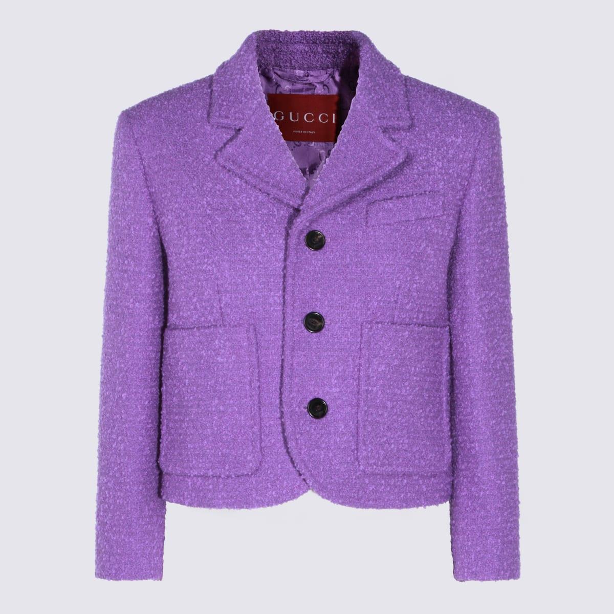 gucci purple cotton casual jacket
