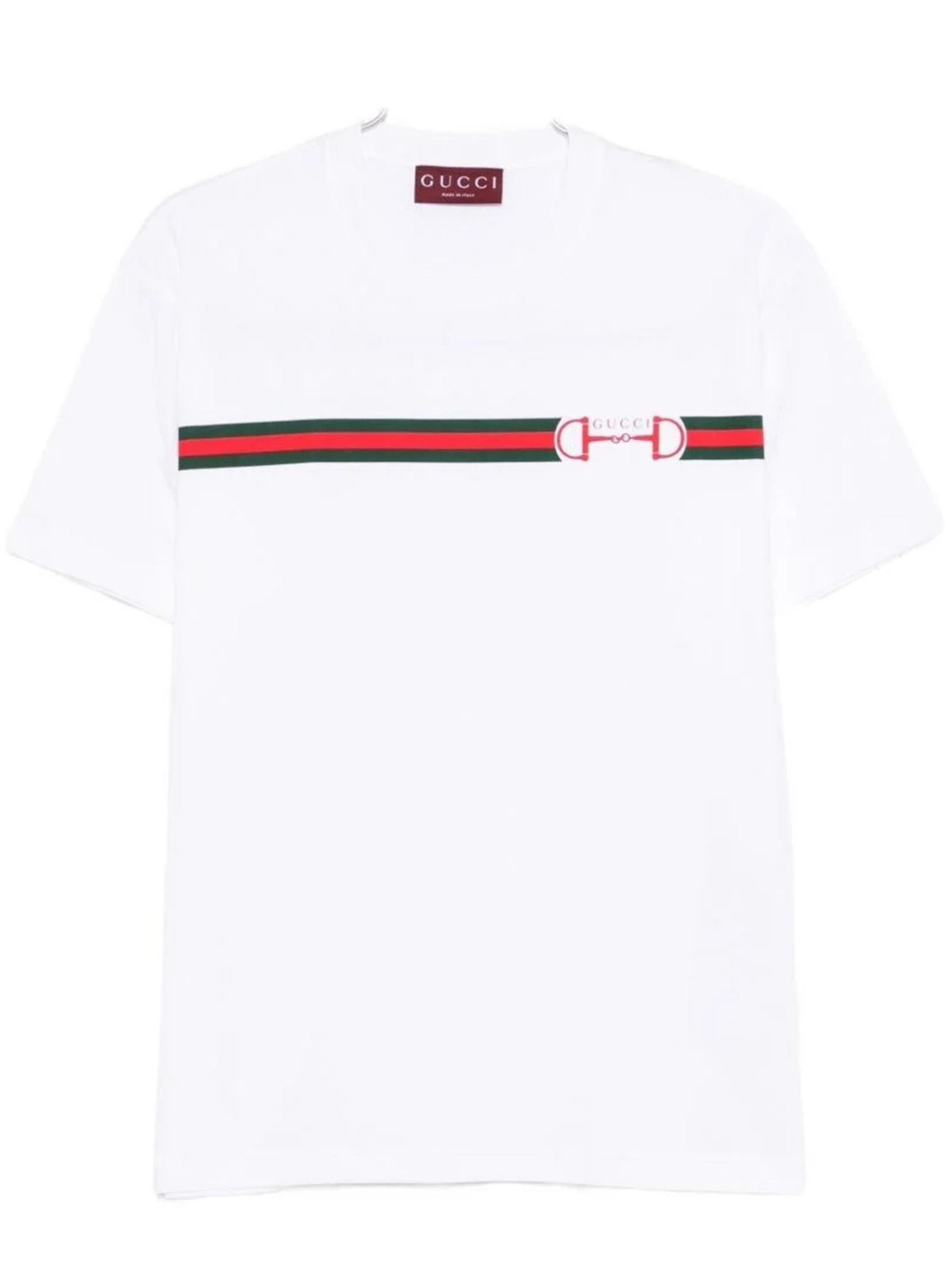 gucci regular light jersey white t-shirt - women