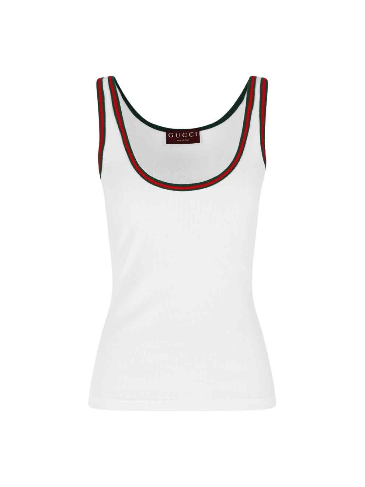 gucci ribbed tank top "web"