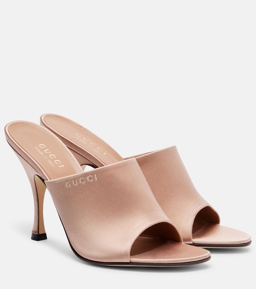 gucci satin mules