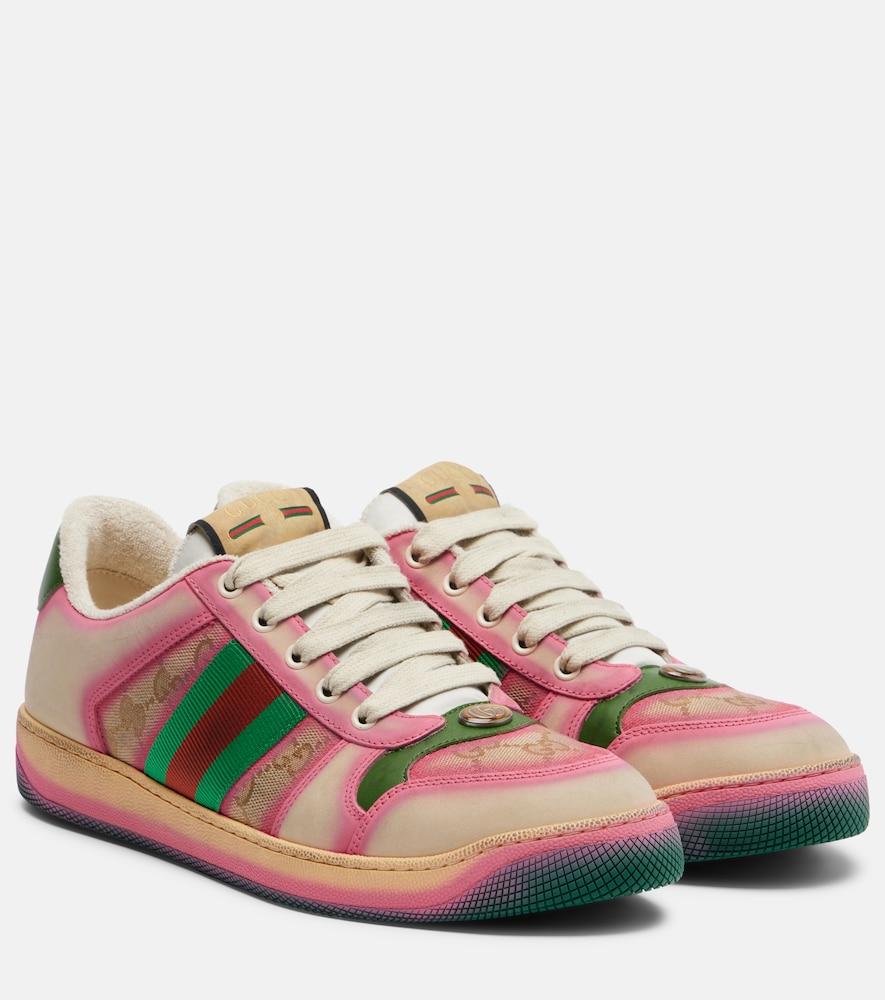gucci screener leather sneakers