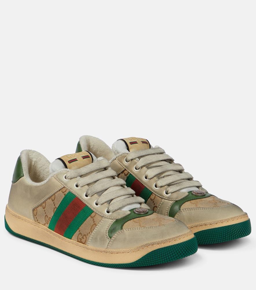gucci screener leather sneakers