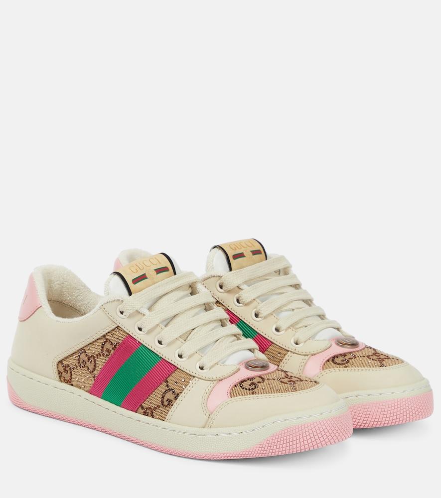 gucci screener leather sneakers