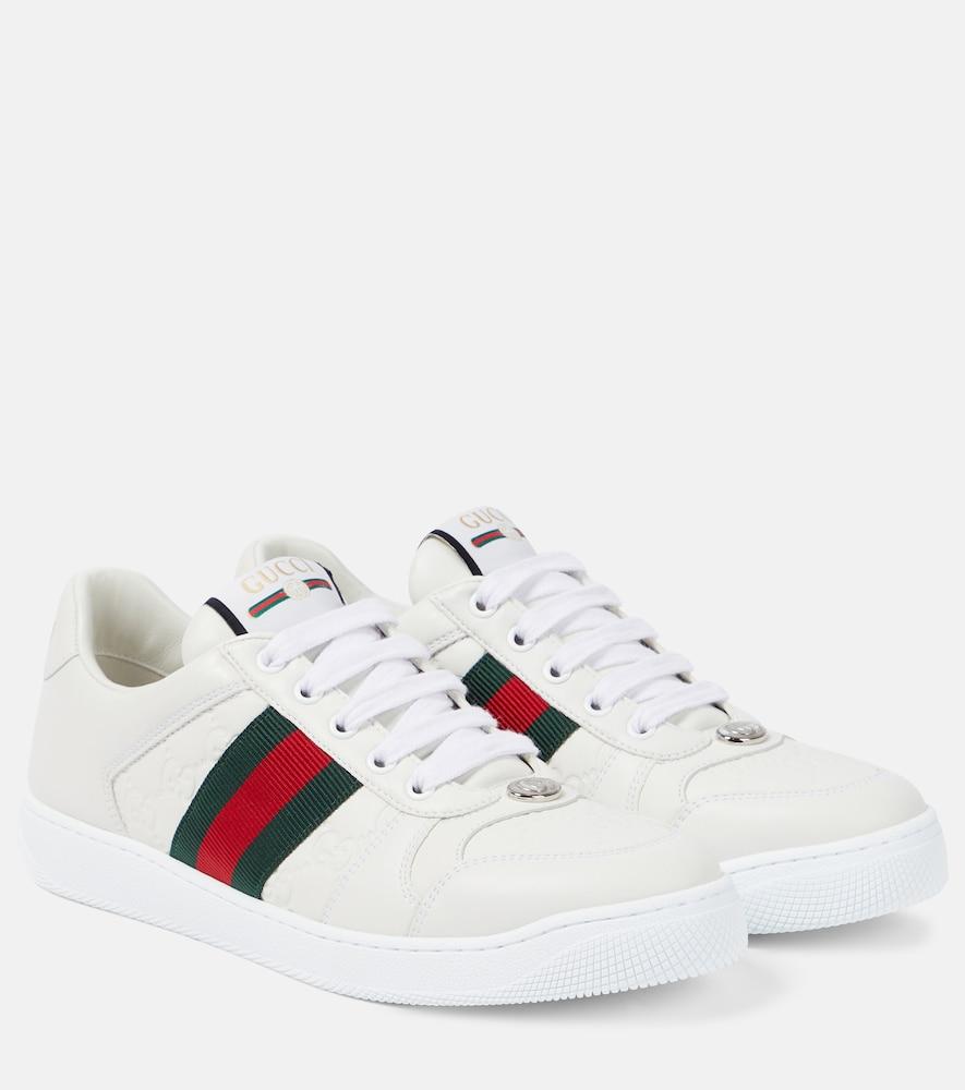 gucci screener leather sneakers