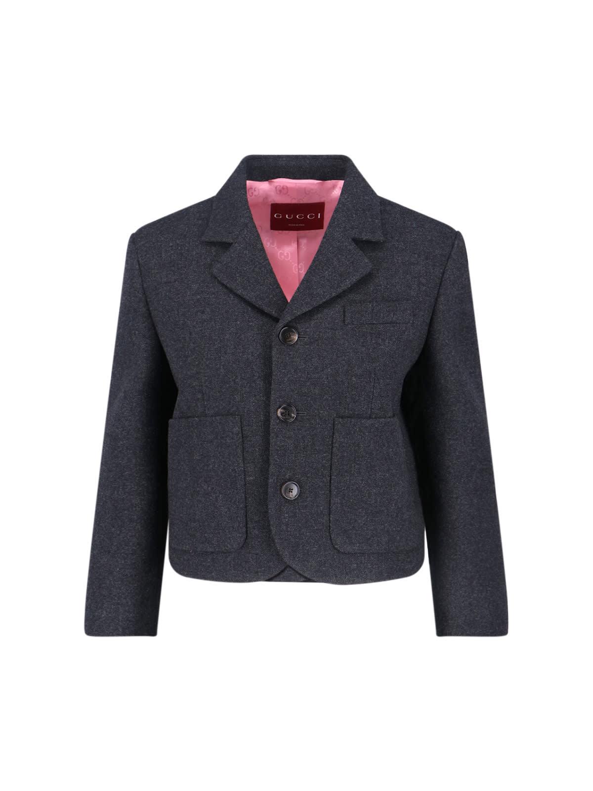 gucci short single-breasted blazer