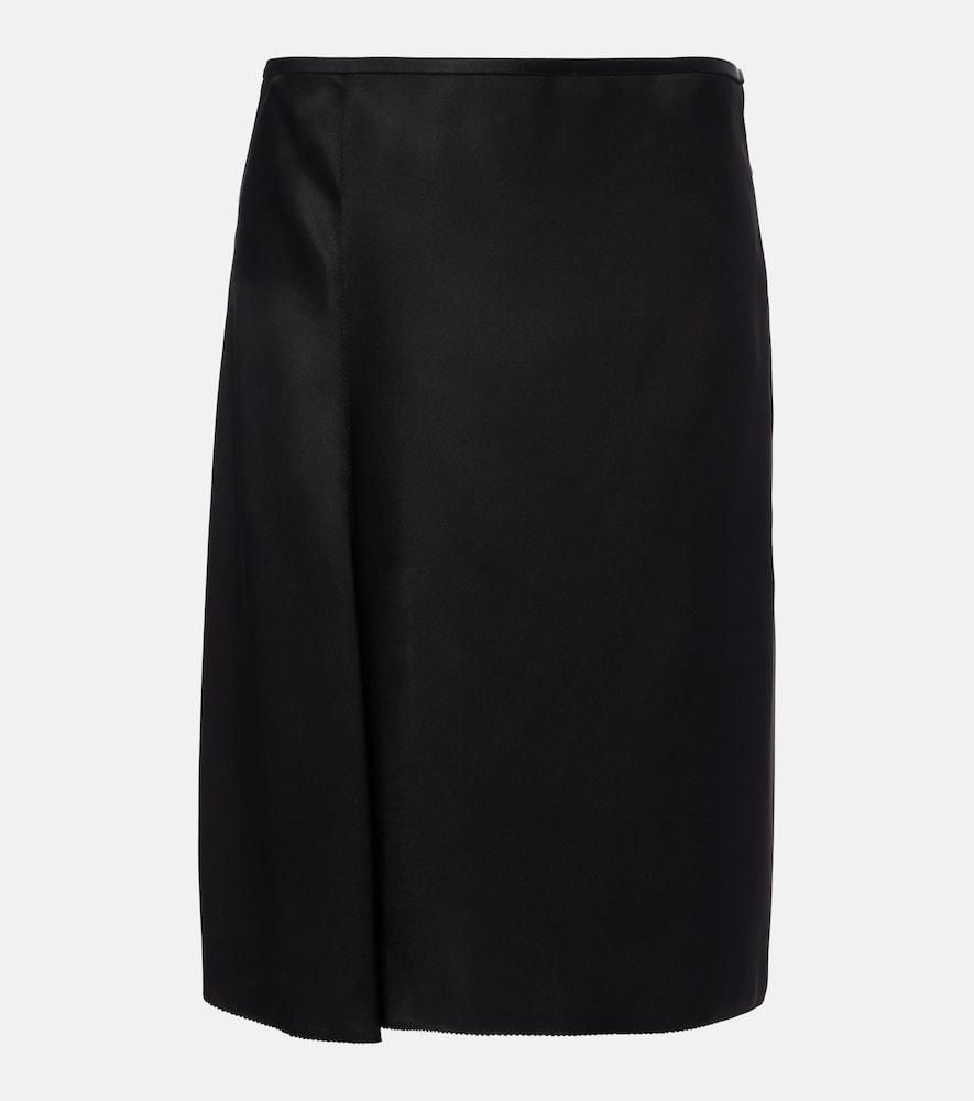 gucci silk duchesse wrap skirt
