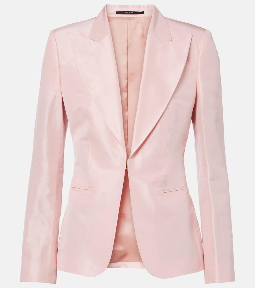 gucci silk faille blazer