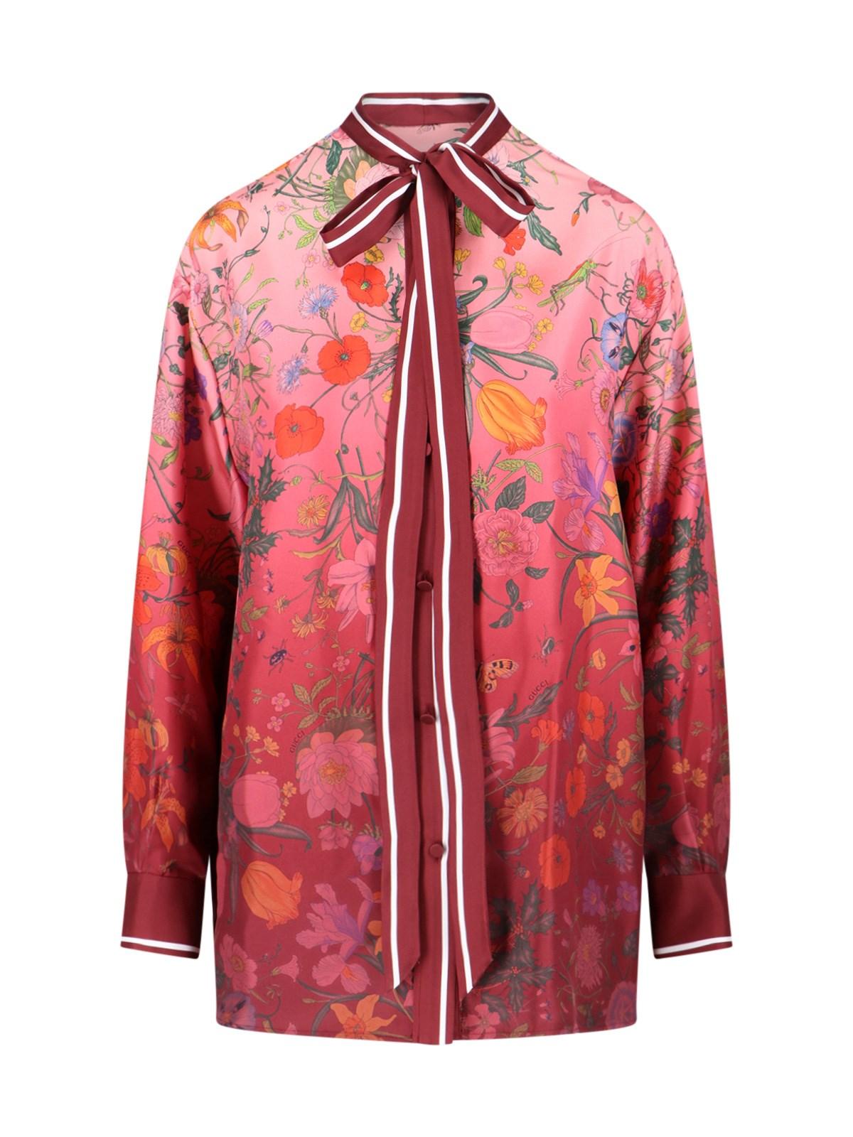 gucci silk shirt with bow