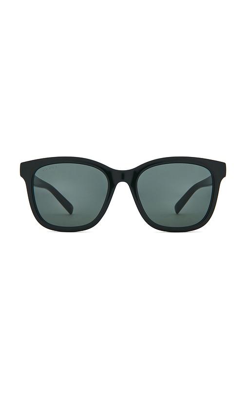 gucci square sunglasses in black.