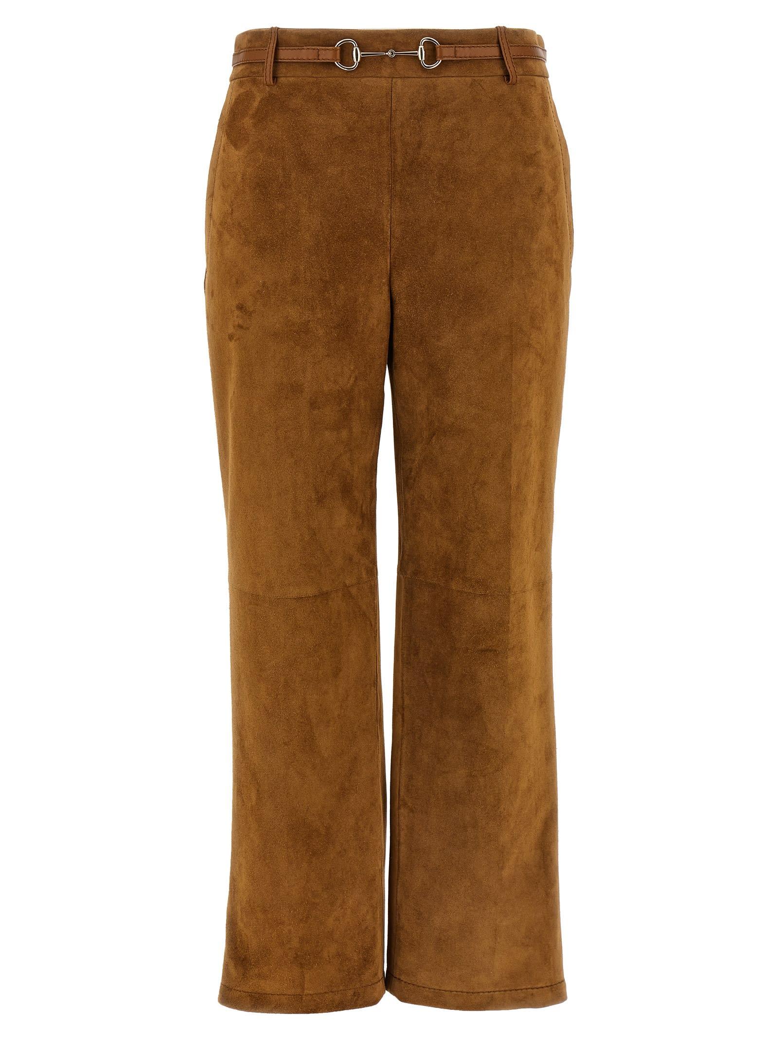 gucci suede pants