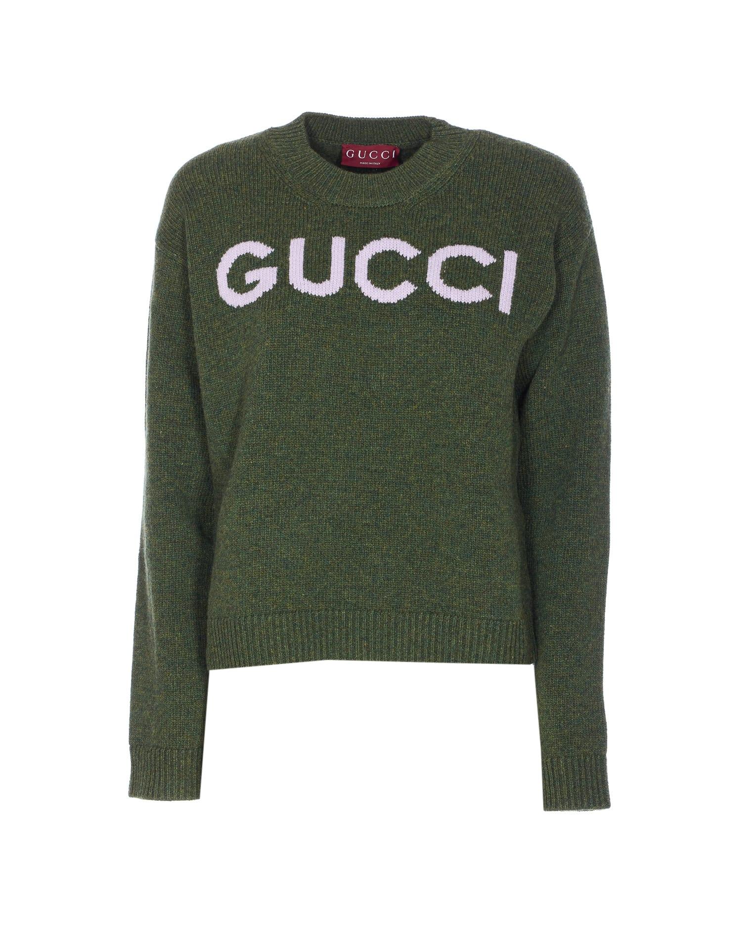 gucci sweater with crew neck in wool