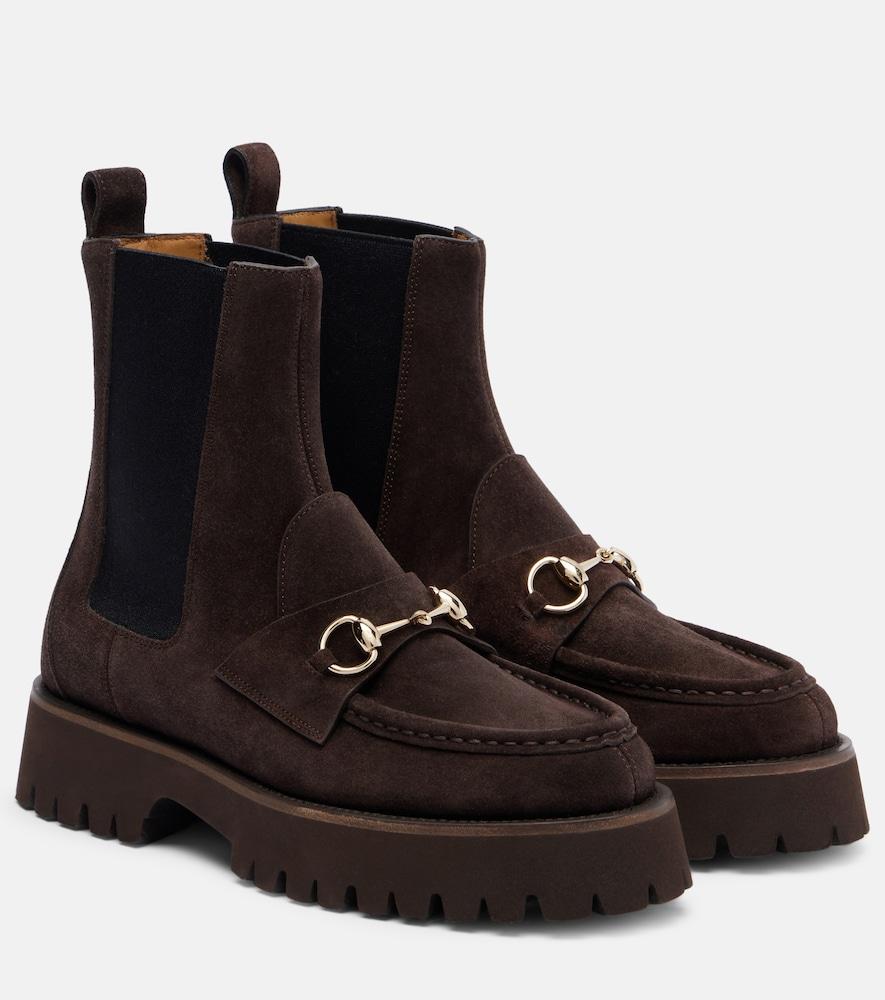 gucci sylke suede chelsea boots