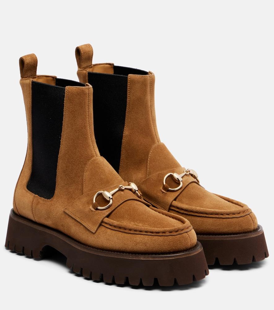gucci sylke suede chelsea boots