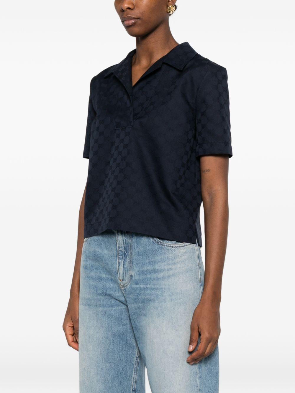 gucci t-shirts and polos blue polyester mix - women