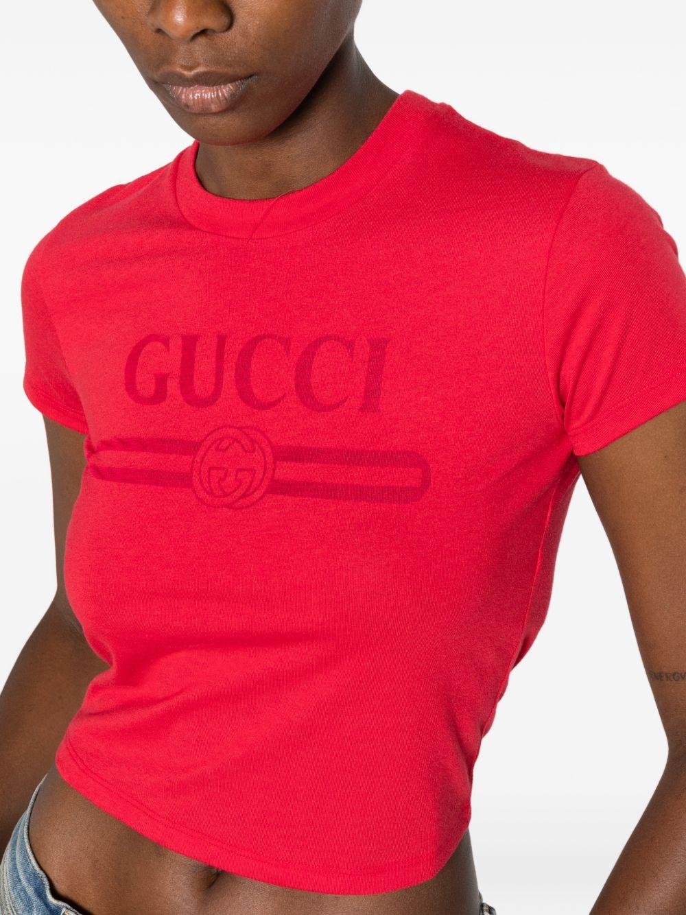 gucci t-shirts and polos red - women