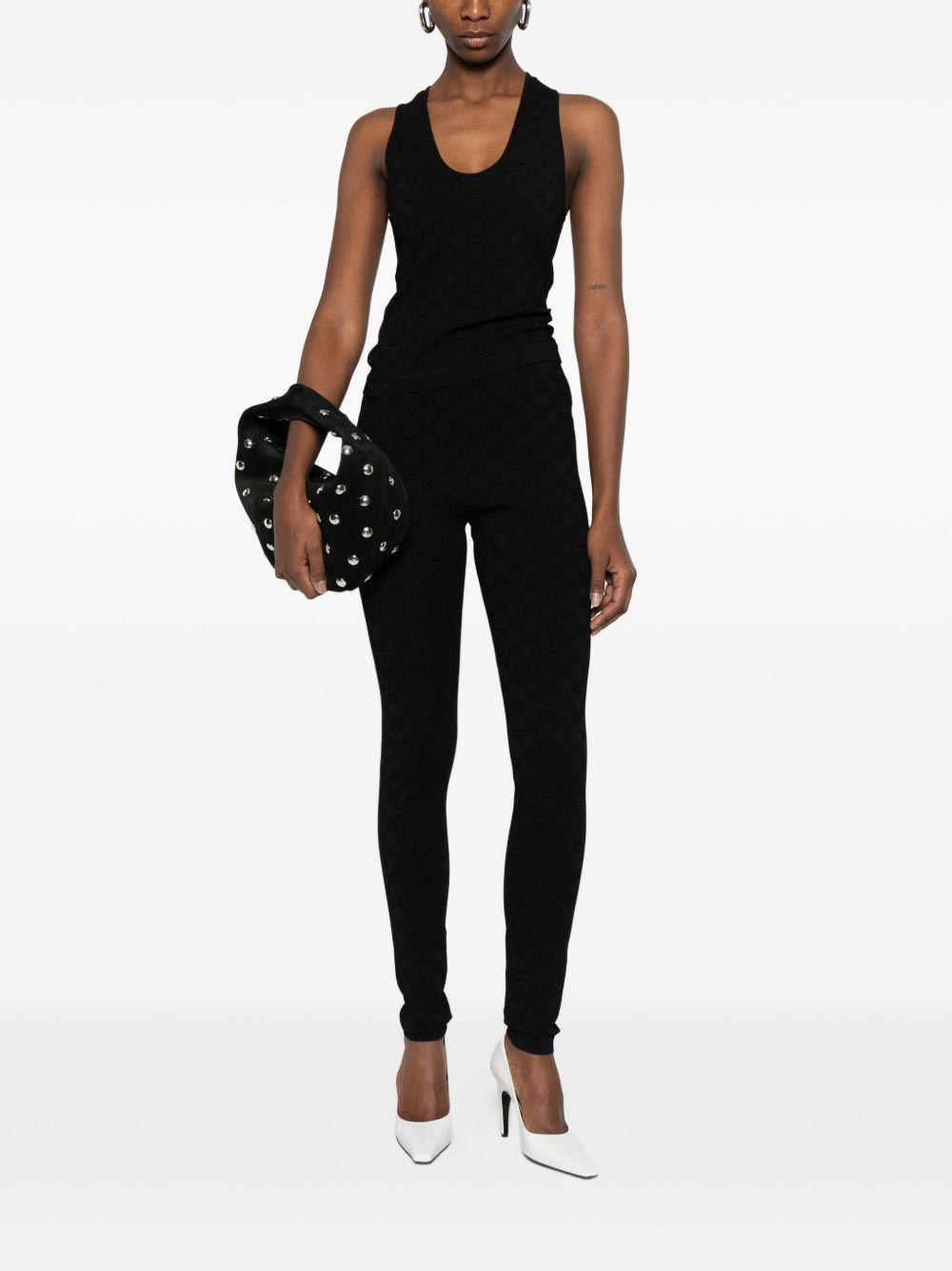 gucci top black viscose mix - women