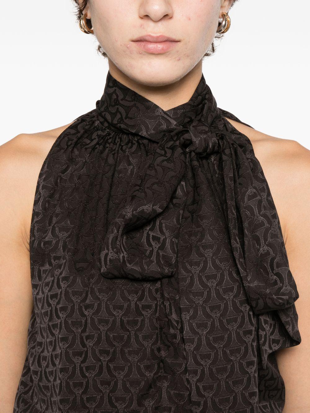 gucci top brown silk - women