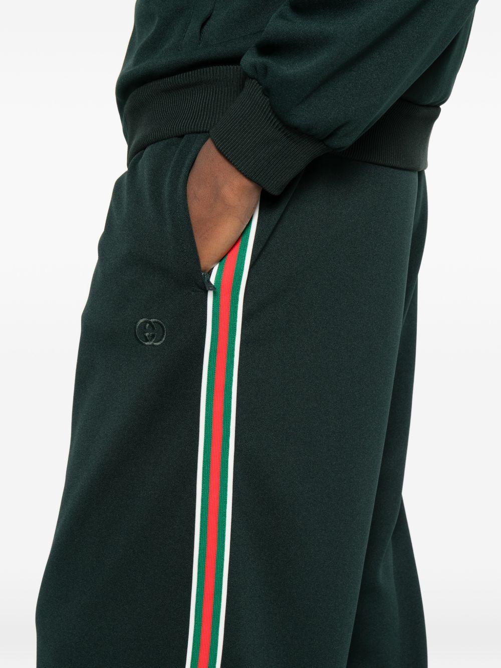 gucci trousers green polyester - women