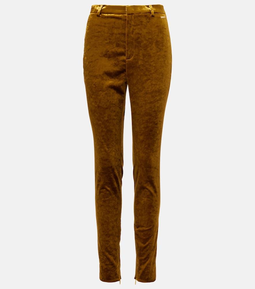 gucci velvet tapered pants
