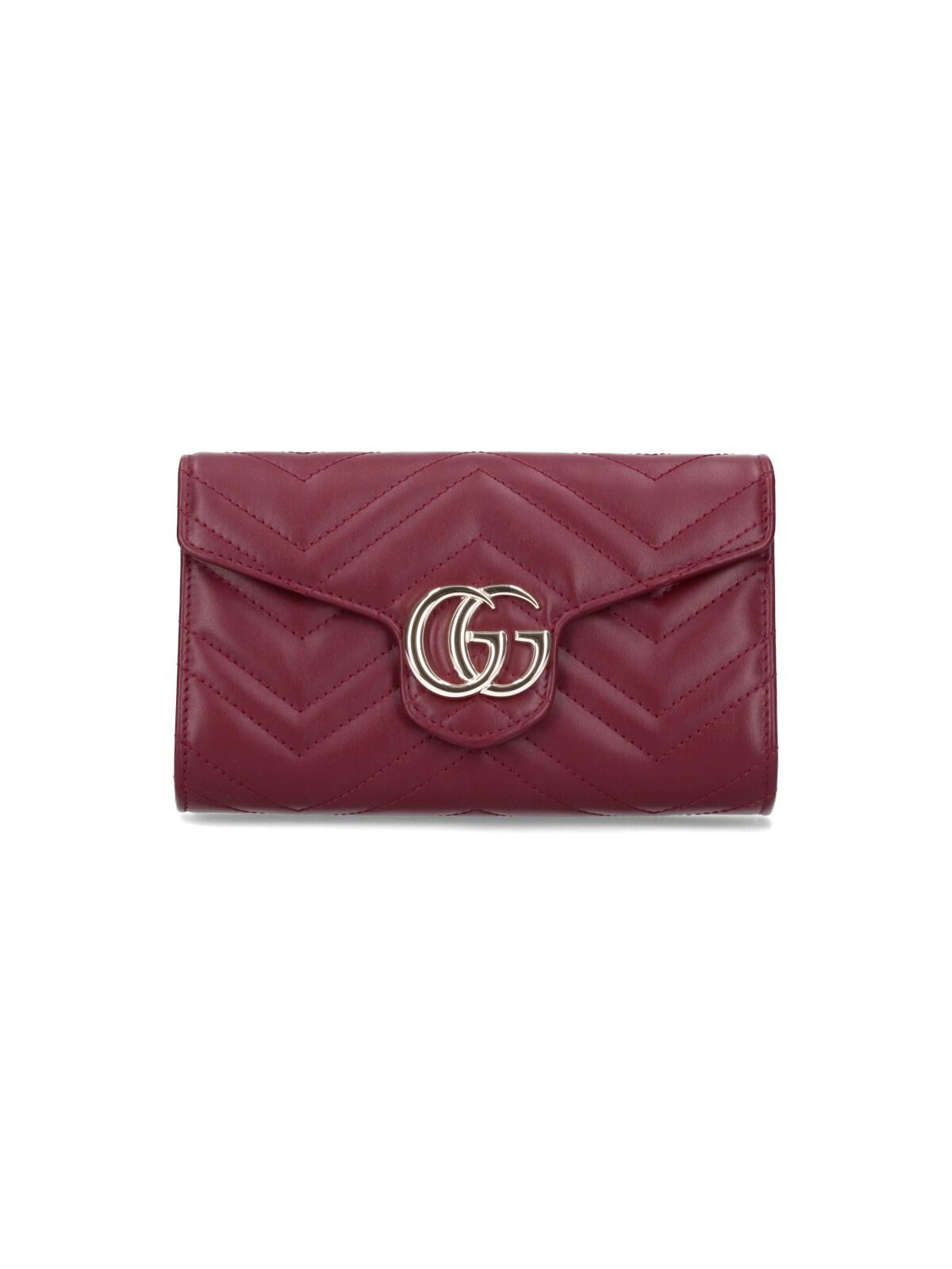 gucci wallet with chain "gg marmont"