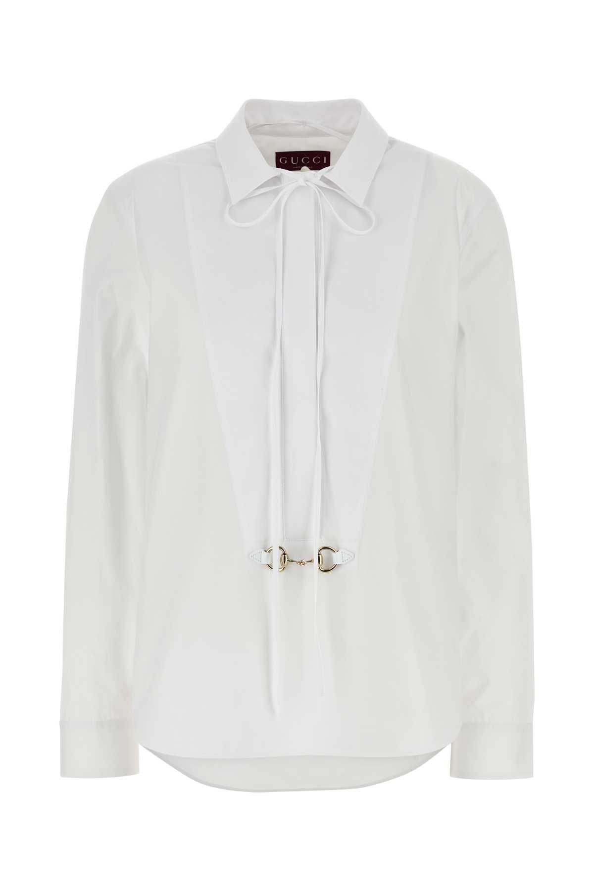 gucci white poplin shirt