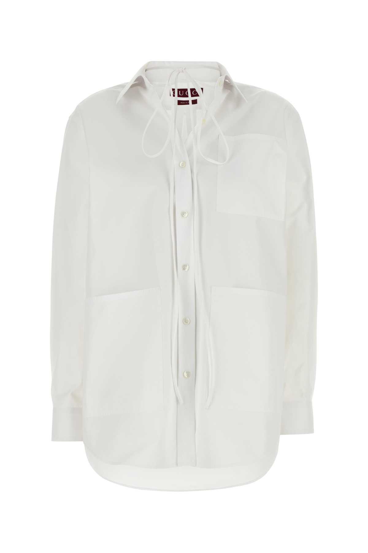 gucci white poplin shirt